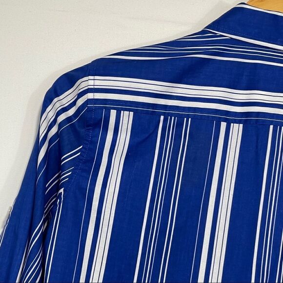Jones New York Blue and White  Button Down Shirt - Picture 10 of 12